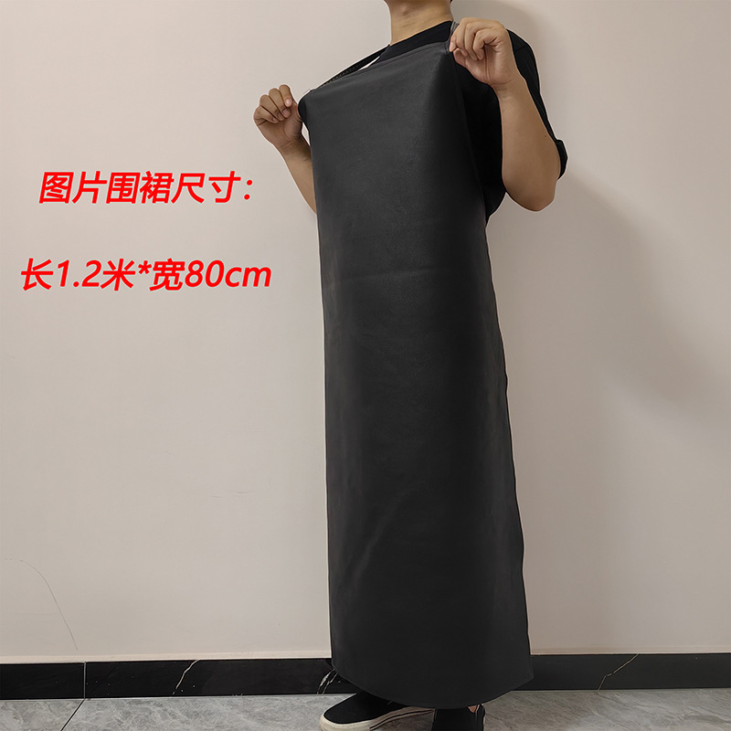 Negro impermeable a prueba de aceite cuello PU cuero delantal adulto hogar cocina acuático engrosado workwear hombres y mujeres alrededor de la cintura Application Scenario