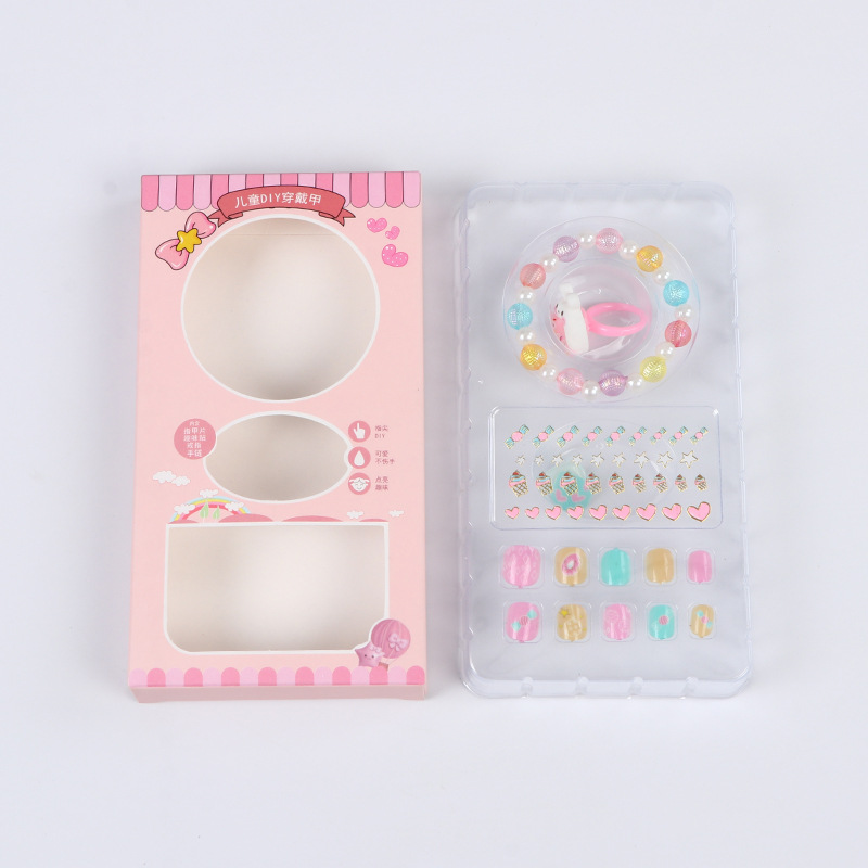 2023新款女孩公主贴片手链贴纸可爱DIY装扮套装儿童穿戴甲批发细节图