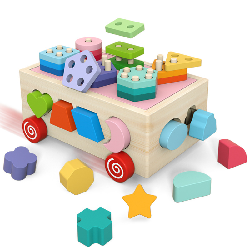 cpc Children's Educational Toy Farm Radish Pulling Toy Shape matching wooden intelligence Car for babies aged 1-3 Application Scenario