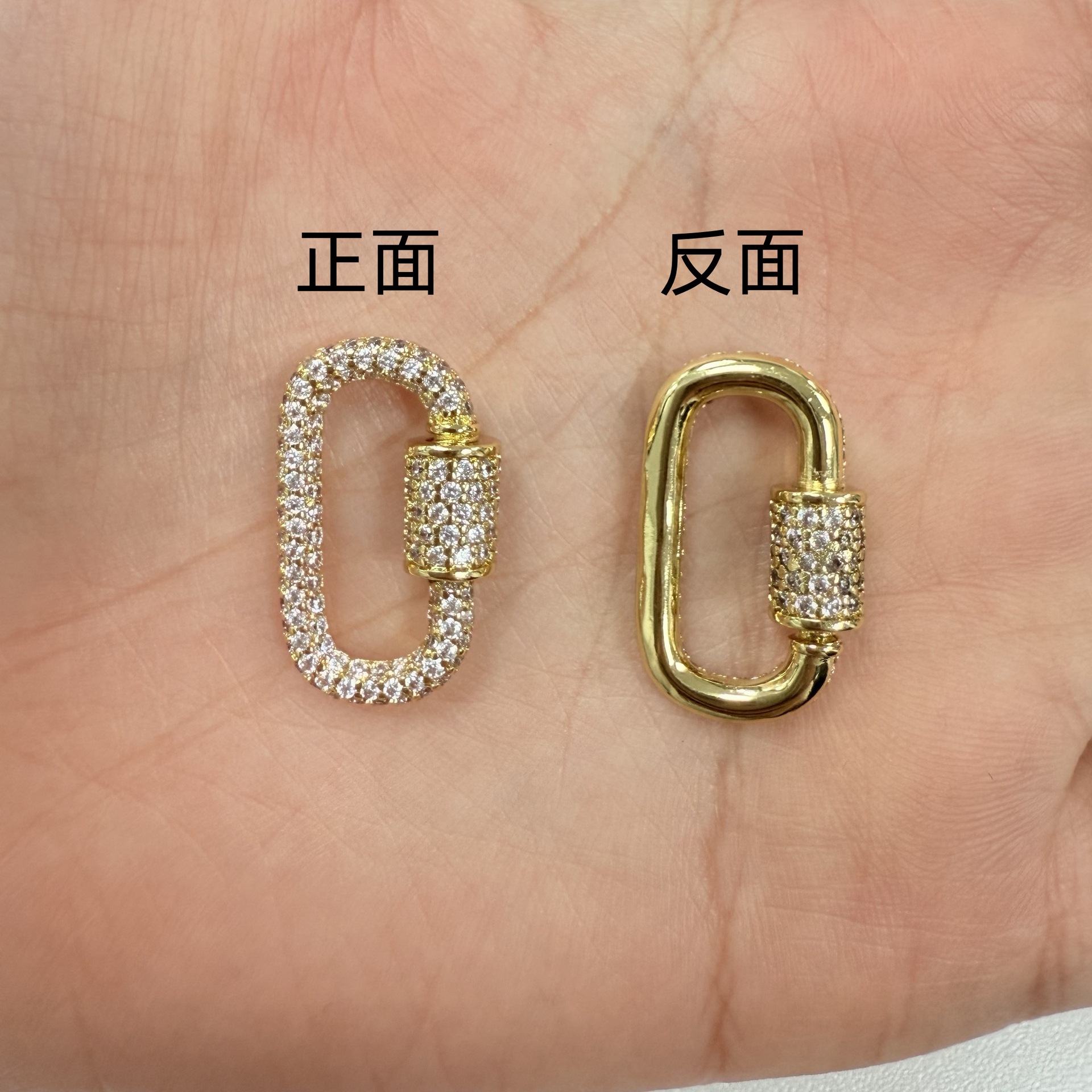 Micro-inlaid pin jewelry buckle zircon pendant, pin pendant, DIY necklace jewelry accessory VK106 details Picture
