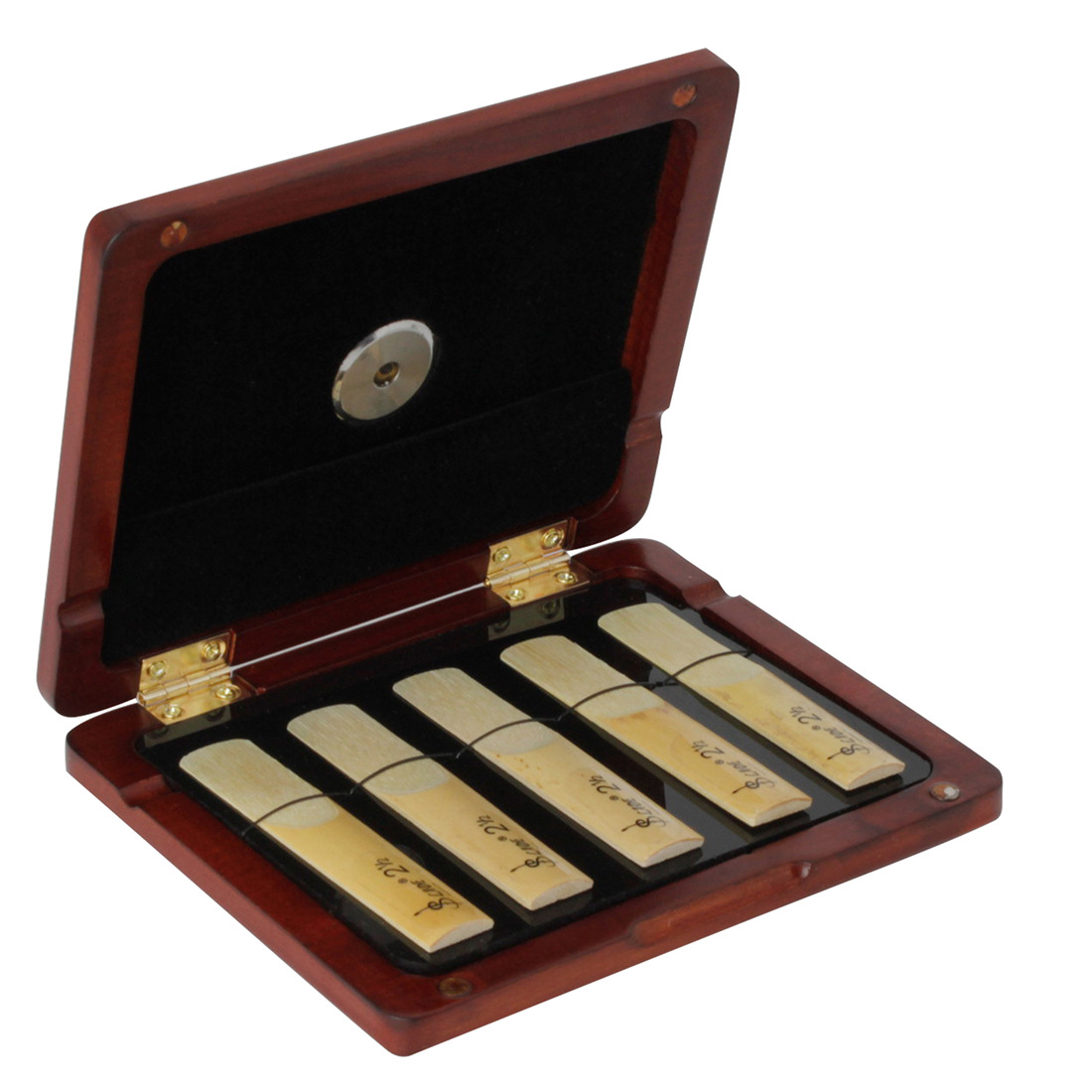 Crossover 5 piezas caja silbato con higrómetro saxofón silbato humidor caja de almacenamiento para clarinete de tubo negro details Picture