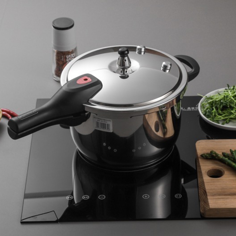 Foreign trade pressure cooker, stainless steel extra thick, household pressure cooker, explosion-proof large capacity gas induction cooker, universal gift pot