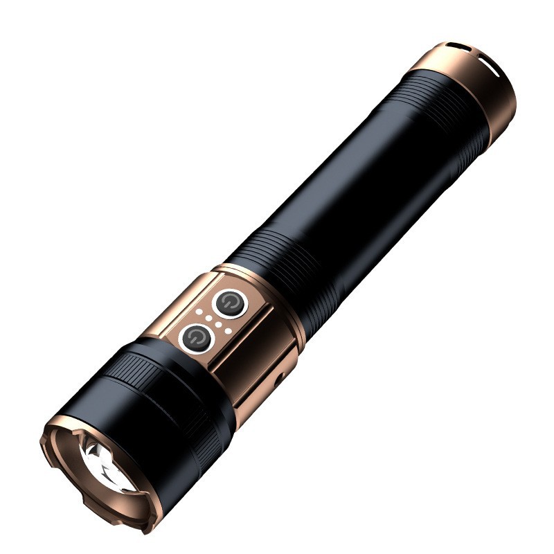 Pailide cross-border new outdoor high-intensity long-range flashlight, seven-color light source stage light, source factory supports customization Item Picture