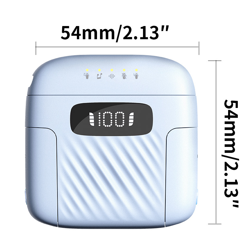 新款M8迷你无线领夹麦克风一拖二带充电仓抖音直播智能降噪领夹麦白底实物图
