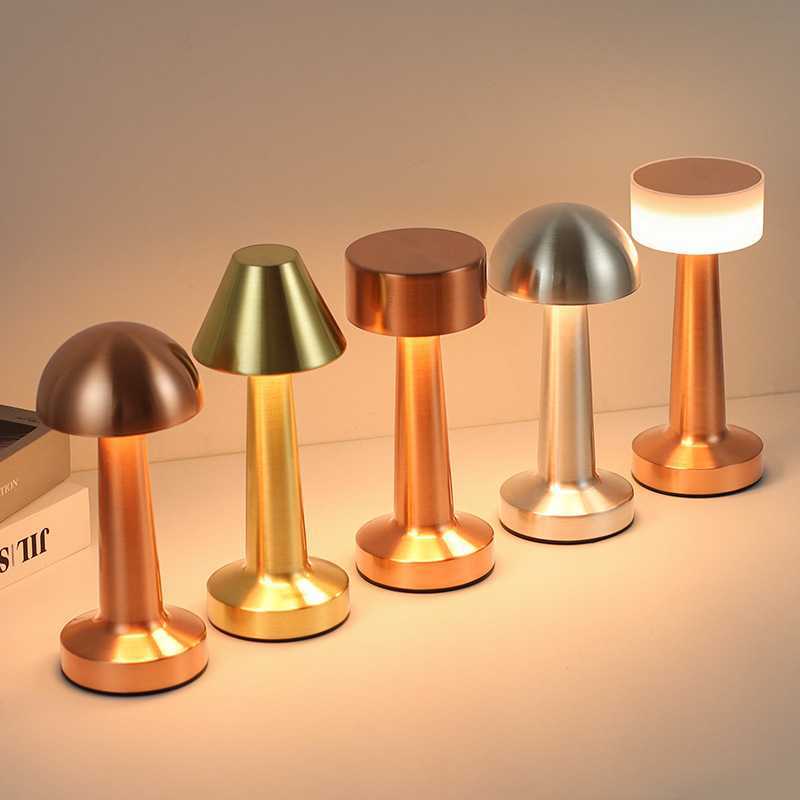 Crossover LED dumbbell retro touch lámpara de mesa usb recargable lámpara de mesa de noche bar ambiente lámpara de mesa decorativa Specification image