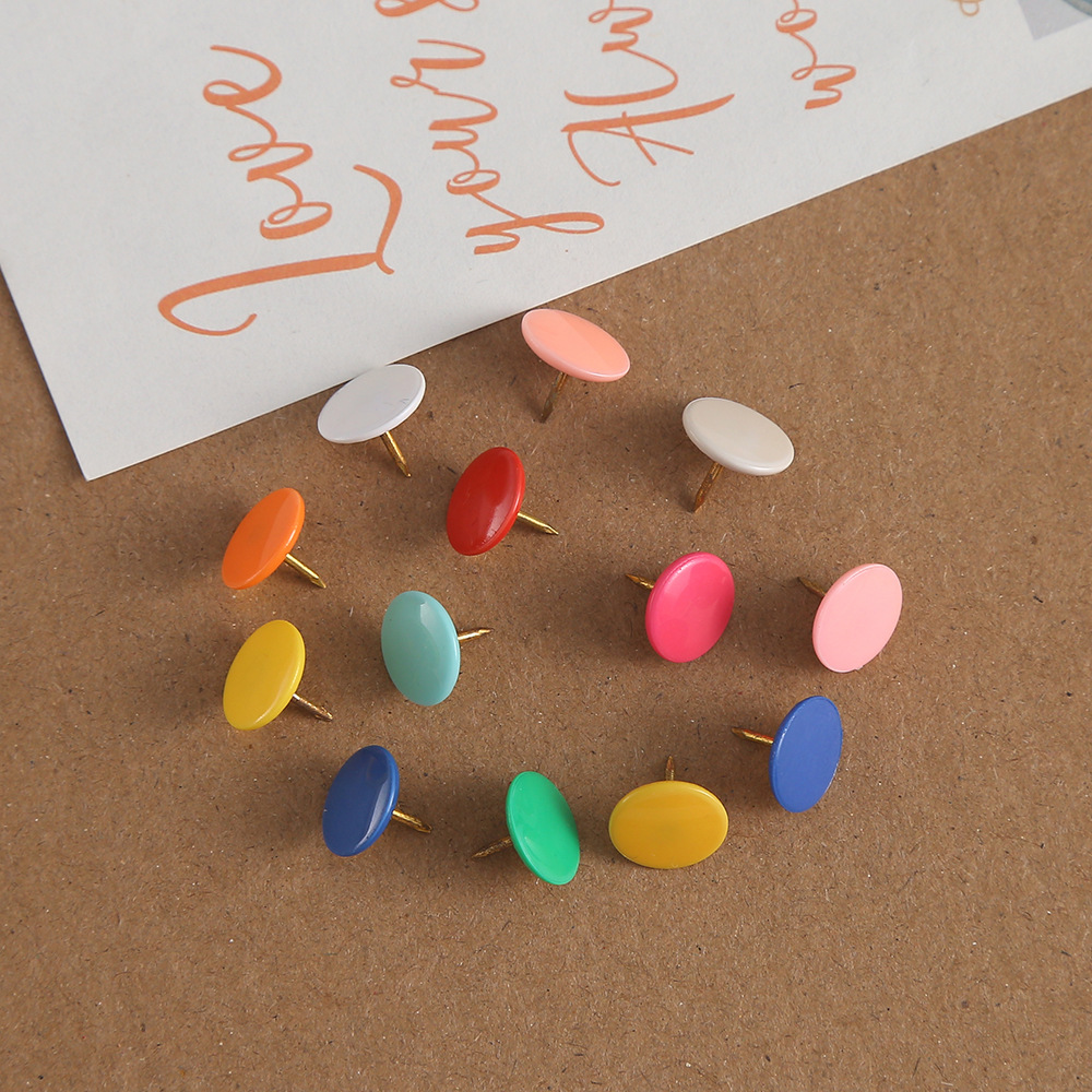 Factory stock round head drawing nails, cork nails, photo wall, color flat drawing nails, data files, fixed nails wholesale details Picture