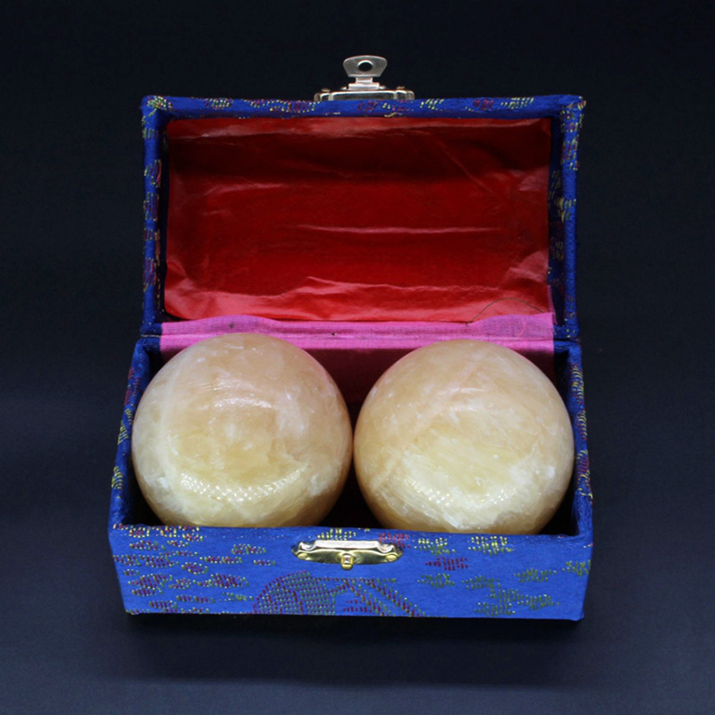 天然大理石手球锦盒装中老年休闲运动礼品手转按摩健身球