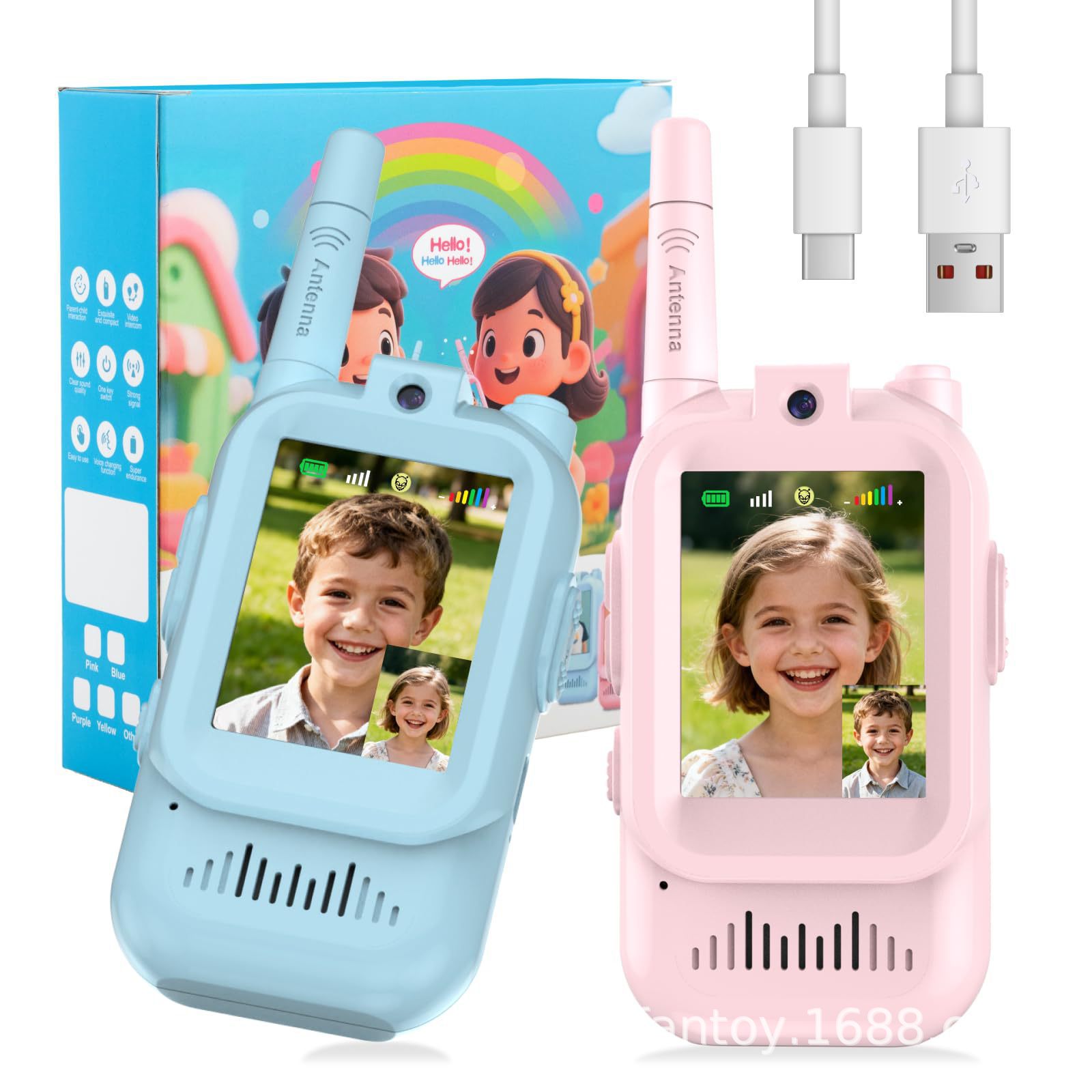 Children's video walkie-talkies, cartoon pagers, birthday bestsellers, high-definition communication children's toys, parent-child toys Application Scenario