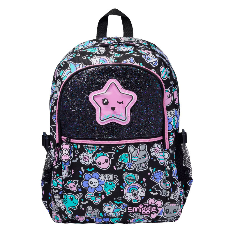 Australia nuevo Smiggle mochila de escuela primaria y secundaria gran capacidad mochila de dibujos animados para niños doble bolsa de pluma details Picture
