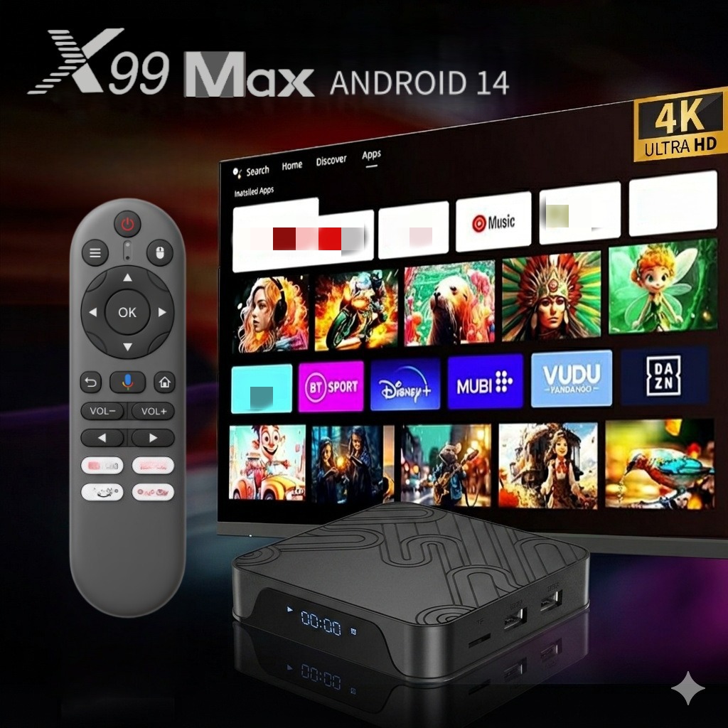 X99MAX-S外贸网络机顶盒RK3518安卓14网络盒子双频蓝牙语音遥控器 Item Picture