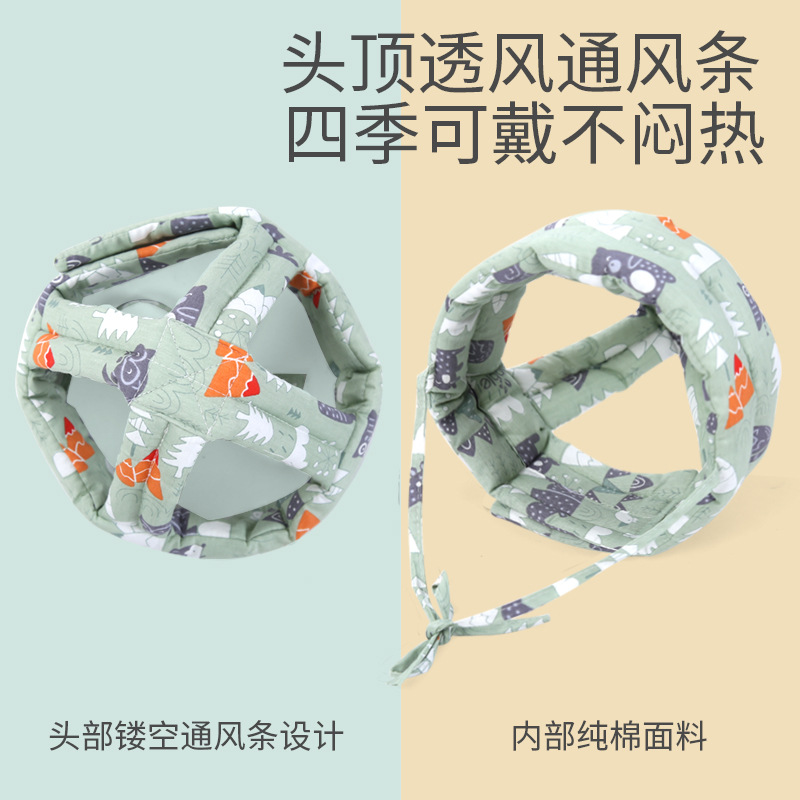 Baby head pillow, anti-fall wonder, head protection pad, summer head bump prevention, baby learning to walk, four-season baby learning to walk hat Specification image
