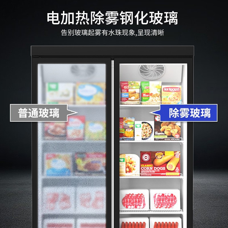 Commercial beverage and beer cold storage display cabinets, vertical fresh-keeping cabinets for vegetables and fruits, double-door and triple-door refrigerators for convenience stores Application Scenario