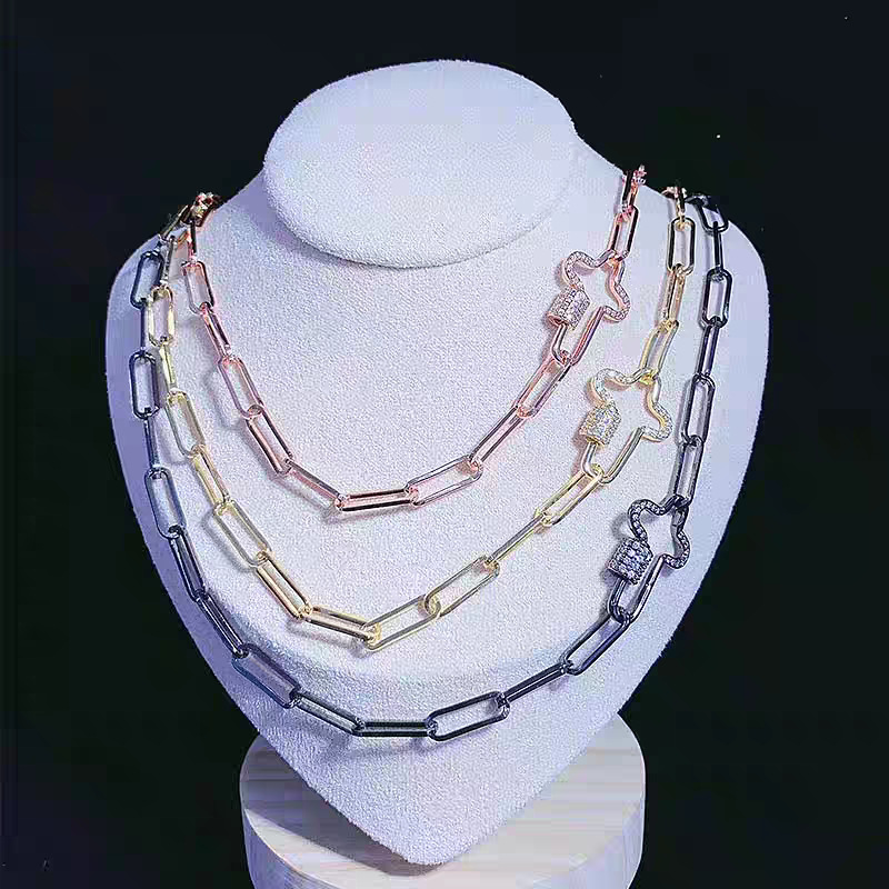 跨境外贸AAA高档锆石心形螺纹扣吊坠微镶铜电镀金多款单吊坠饰品