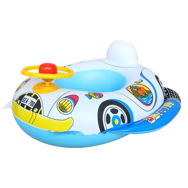 Summer toy cars, children's swimming rings, steering wheels that make noise, small yacht swimming seat rings, 700-horn swimming rings Item Picture