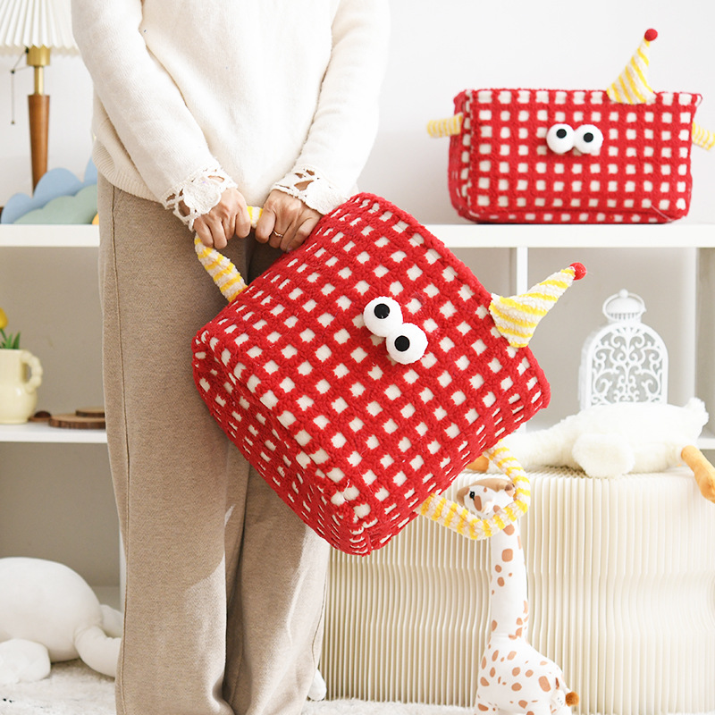 Cartoon storage box, clothing storage box, thickened fabric washable storage basket, toy storage, children's organizing box