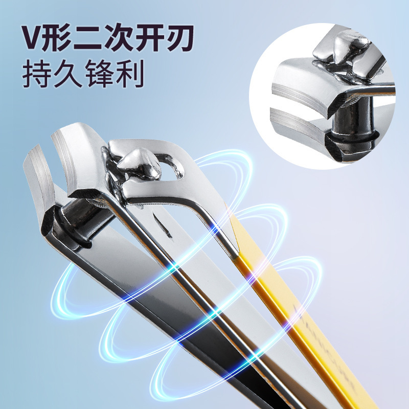 新款高颜值高质量修甲刀美甲工具不锈钢指甲刀套装家用简约指甲钳                              细节图