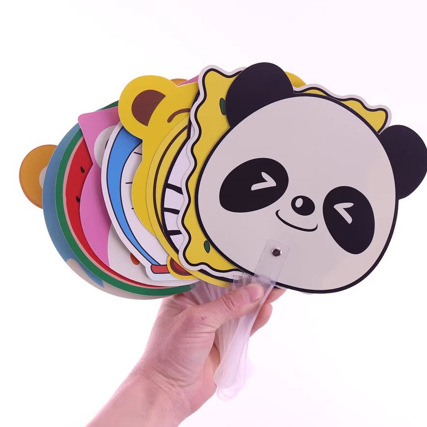 Cartoon and cute hand-held small fans, summer square outdoor special fans, student activity small gifts, hot-selling fans Item Picture
