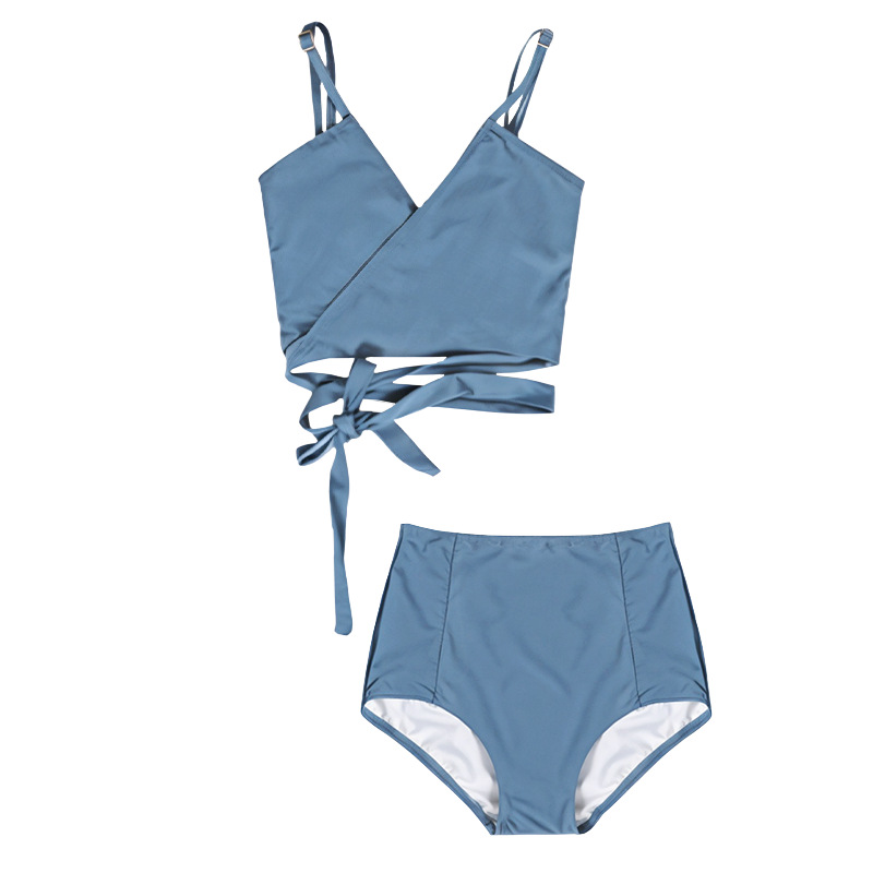 2025 New fashion bikini swimsuit for women, small bust, slimming and belly cover-up, two-piece swimming suit -125057 Item Picture