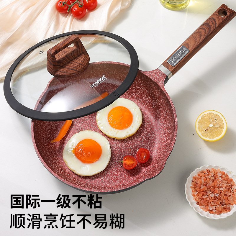 Donnor rich juego de comercio exterior ollas fundición a presión aluminio granito antiadherente revestimiento fondo sartén plato wok leche details Picture