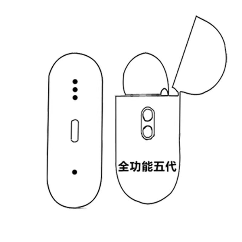 蓝牙耳机/耳机/headphones/Ai蓝牙智能耳机/公模耳机白底实物图