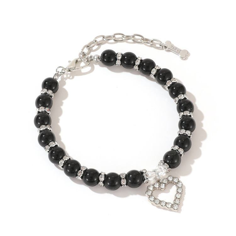 Pet supplies: collar, leash, cat neck collar, pearl necklace, small and medium-sized dog collar, neck collar accessories Specification image