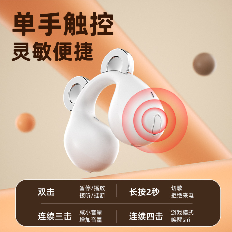 GM60 In-ear Wireless Bluetooth Headphones 2026 New Model: Bone Conduction Movement, noise-cancelling and long battery life Specification image
