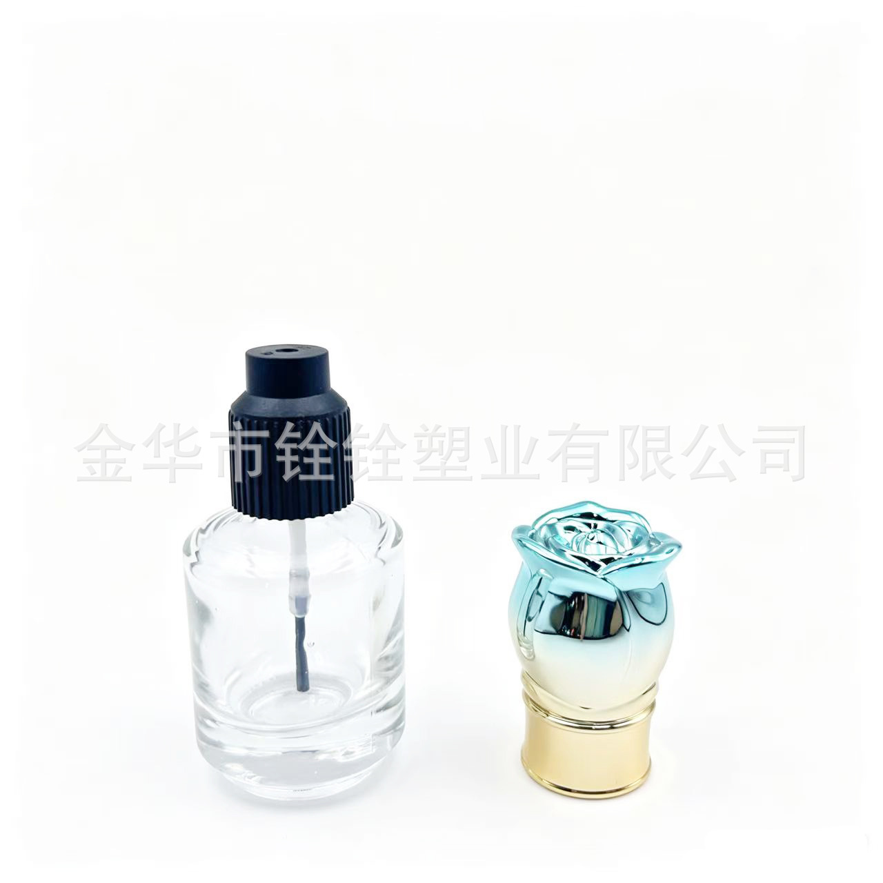 N321 Nail Polish cap Rose flower gradient UV color series nail polish cap Lip gloss cap Cosmetic packaging material cap details Picture