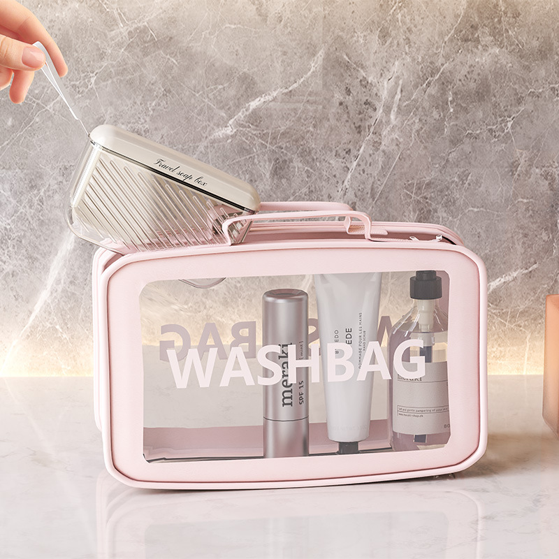 Travel Portable Soap Box, High-End Light Luxury Sealed Lid Draining Mini Soap Storage Box Specification drawing
