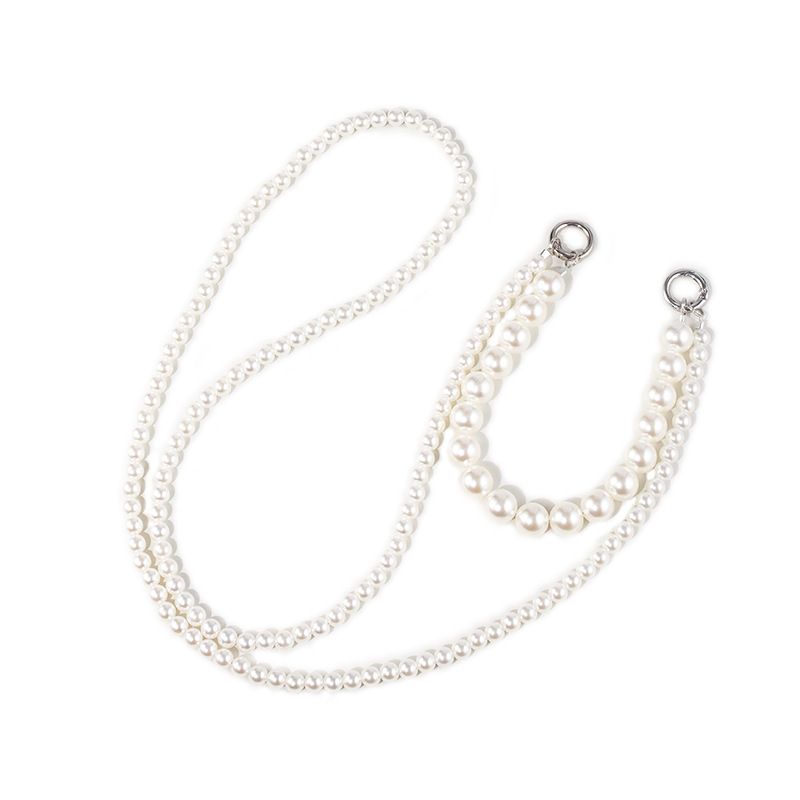 Pearl chain phone lanyard, crossbody, hand-held, shoulder strap, neck strap, detachable, Korean version, versatile and anti-loss phone chain Item Picture