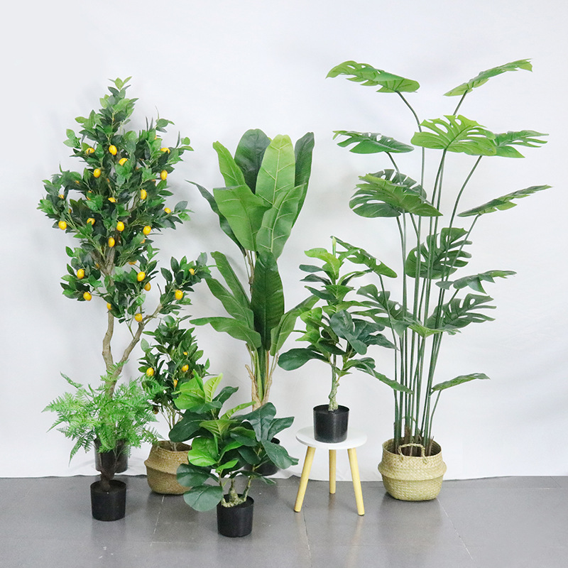Large Nordic-style artificial plants, living room artificial green plants, artificial trees, traveler's banana potted plants, landscape decoration artificial green plants Specification image