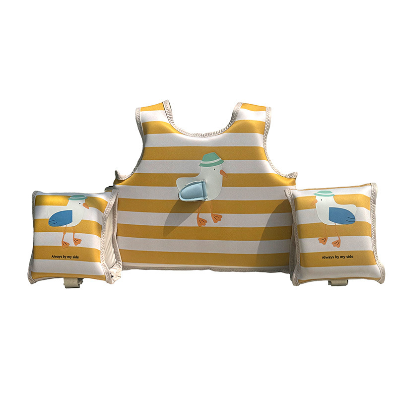 Non-inflatable buoyancy suit, baby auxiliary life jacket, cartoon printed buoyancy life jacket, children's swimming ring, water sleeve Item Picture