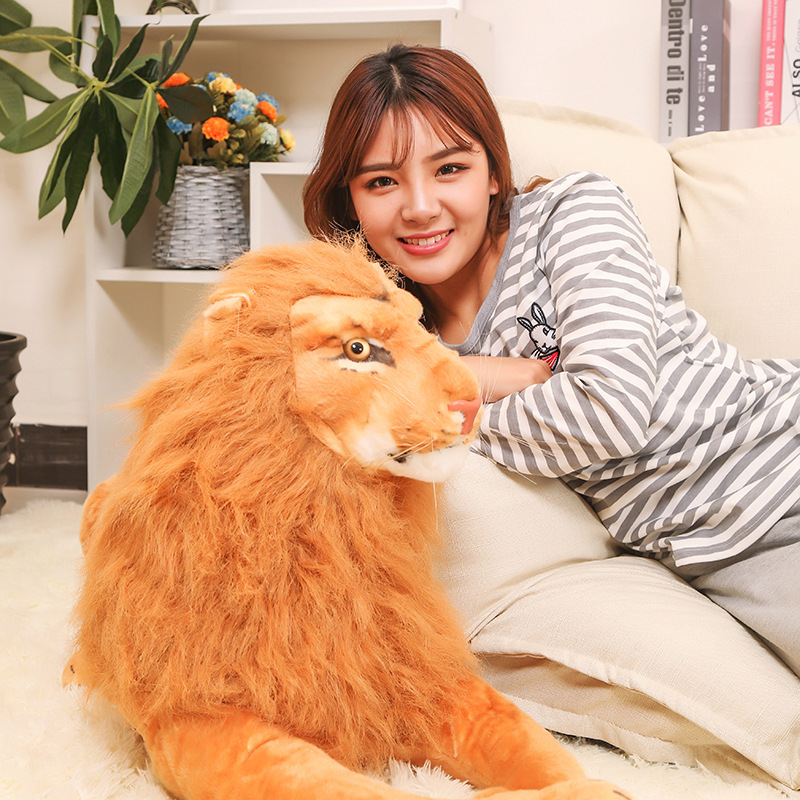 厂家批发老虎毛绒玩具东北虎玩偶梅花鹿安抚抱枕布娃娃跨境出口产品图