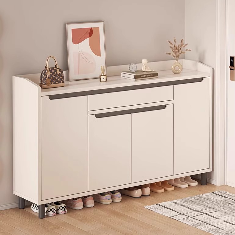 Shoe cabinet, simple and modern interior design at the entrance, entrance foyer cabinet, storage cabinet, integrated wall, multi-layer simple shoe rack