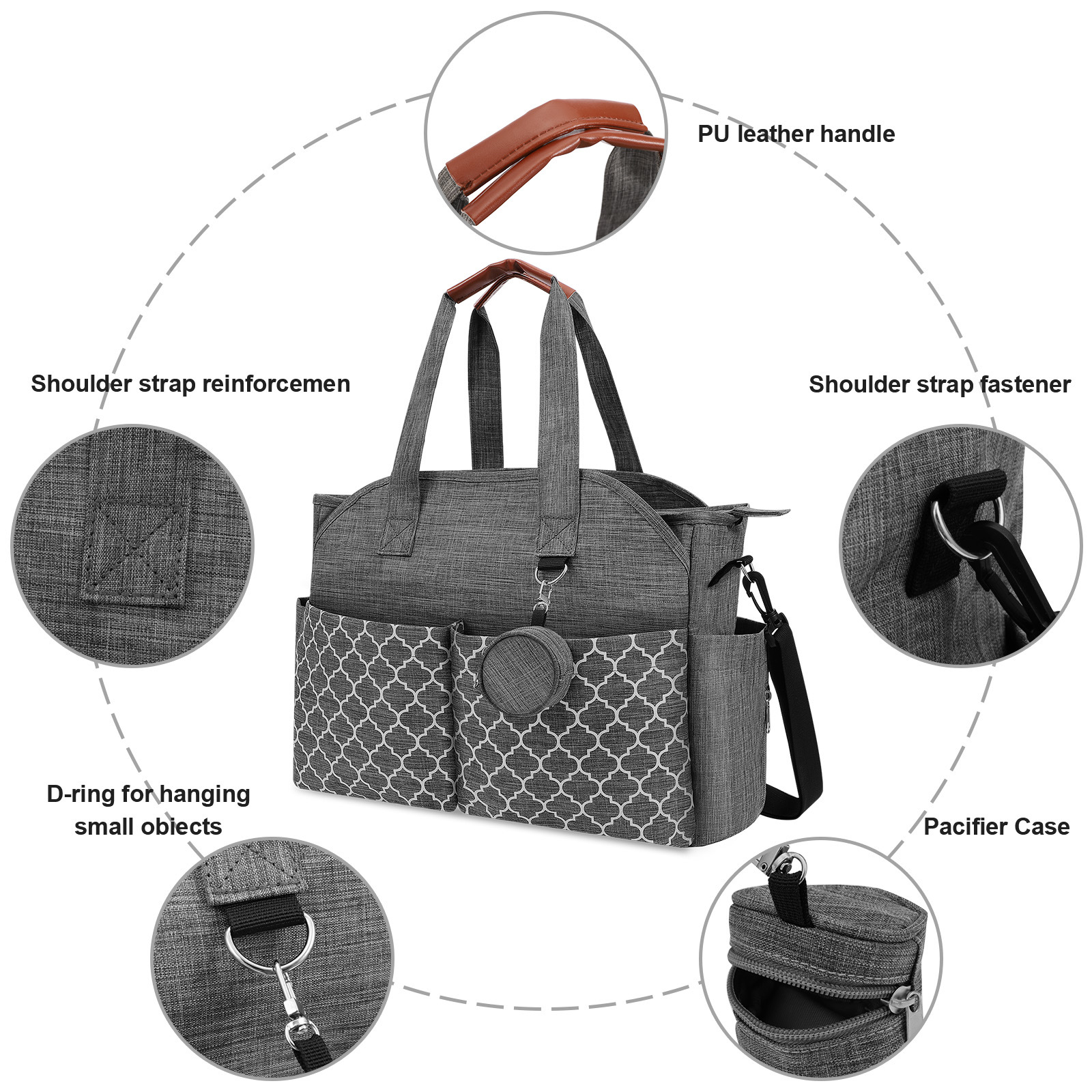 妈咪包/Baby/丰收箱包厂/化妆包/绗缝包细节图