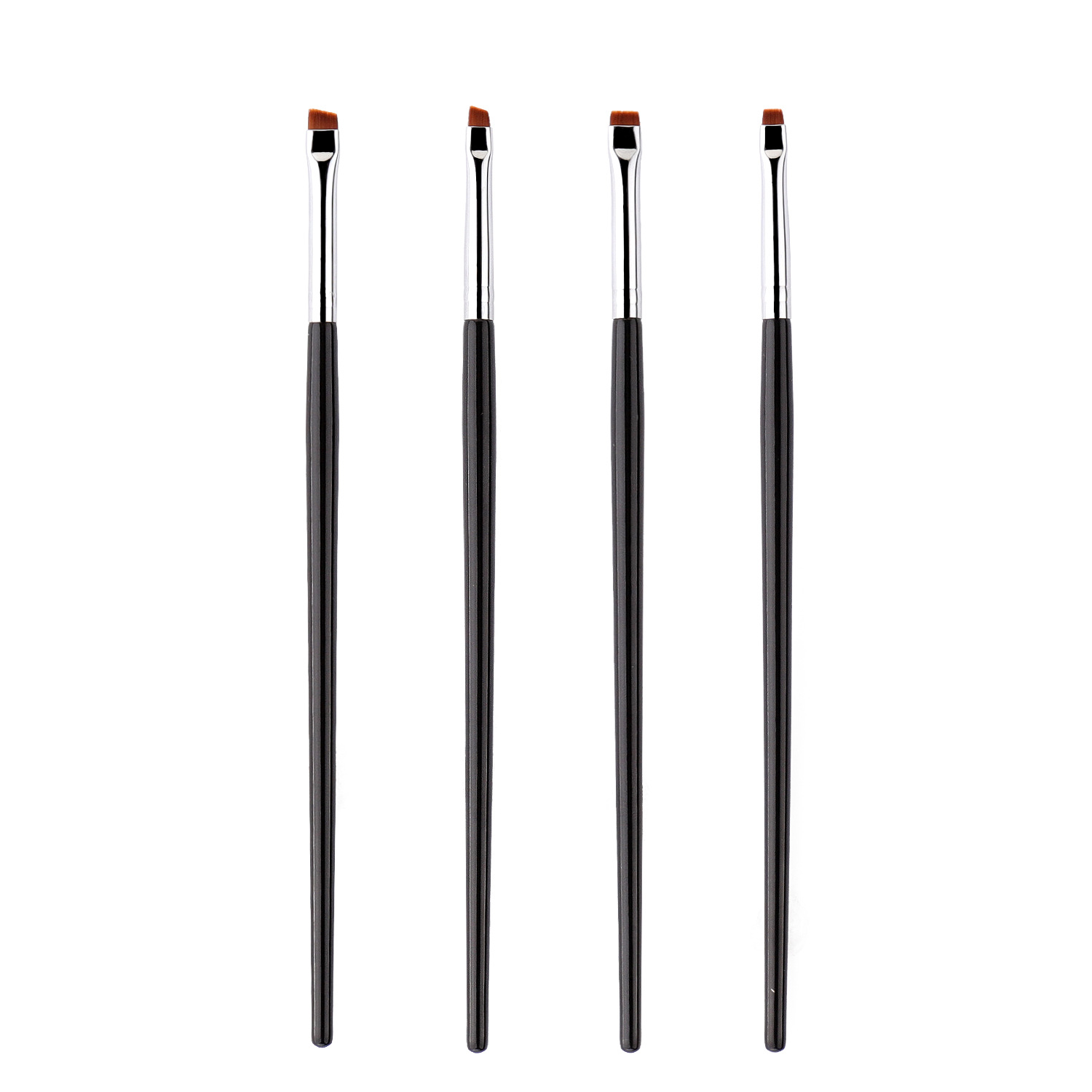 Cuchillas de actualización delineador cepillo cejas cabeza plana detalle bisel gusano de seda dorada cepillo de cejas herramientas especiales para maquilladores Item Picture