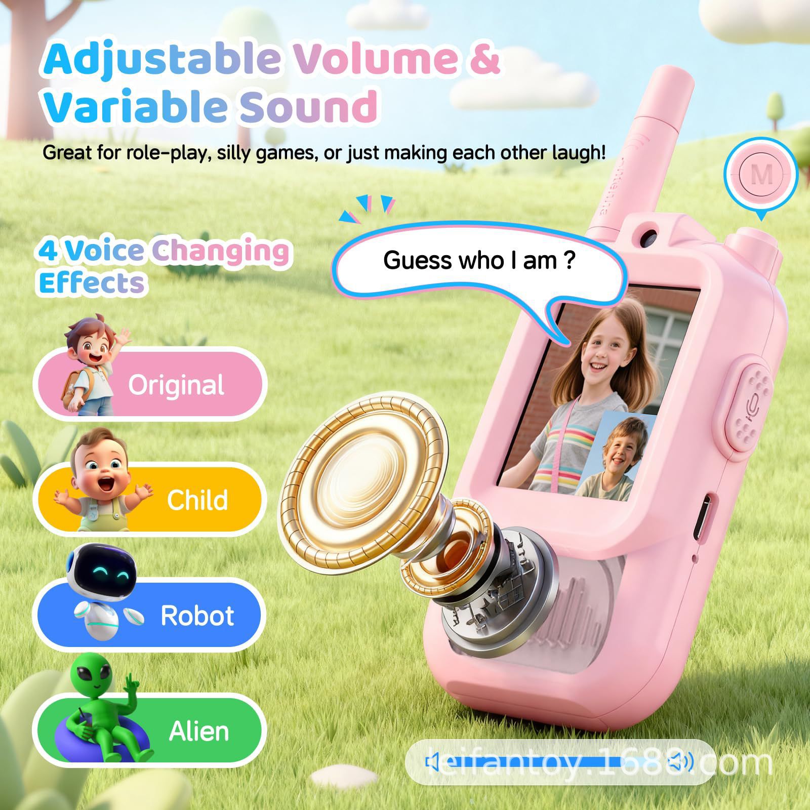 Children's video walkie-talkies, cartoon pagers, birthday bestsellers, high-definition communication children's toys, parent-child toys details Picture