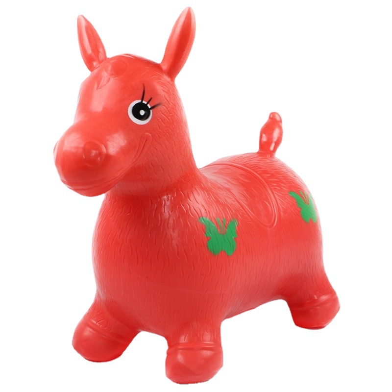 Jumping Horse PVC children's entertainment and play inflatable toys, cattle, horses and deer, indoor and outdoor, kindergarten street stall wholesale details Picture