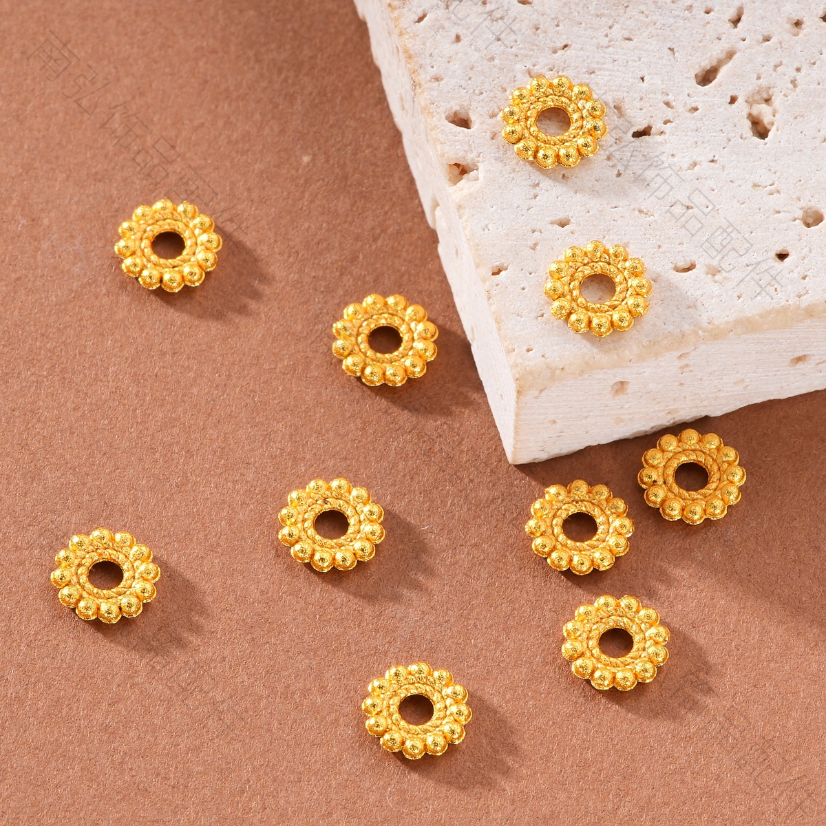 Ancient-style Vietnamese sand gold color preservation wreath, interlaced linen wreath, high-end bracelet, necklace, DIY jewelry accessories