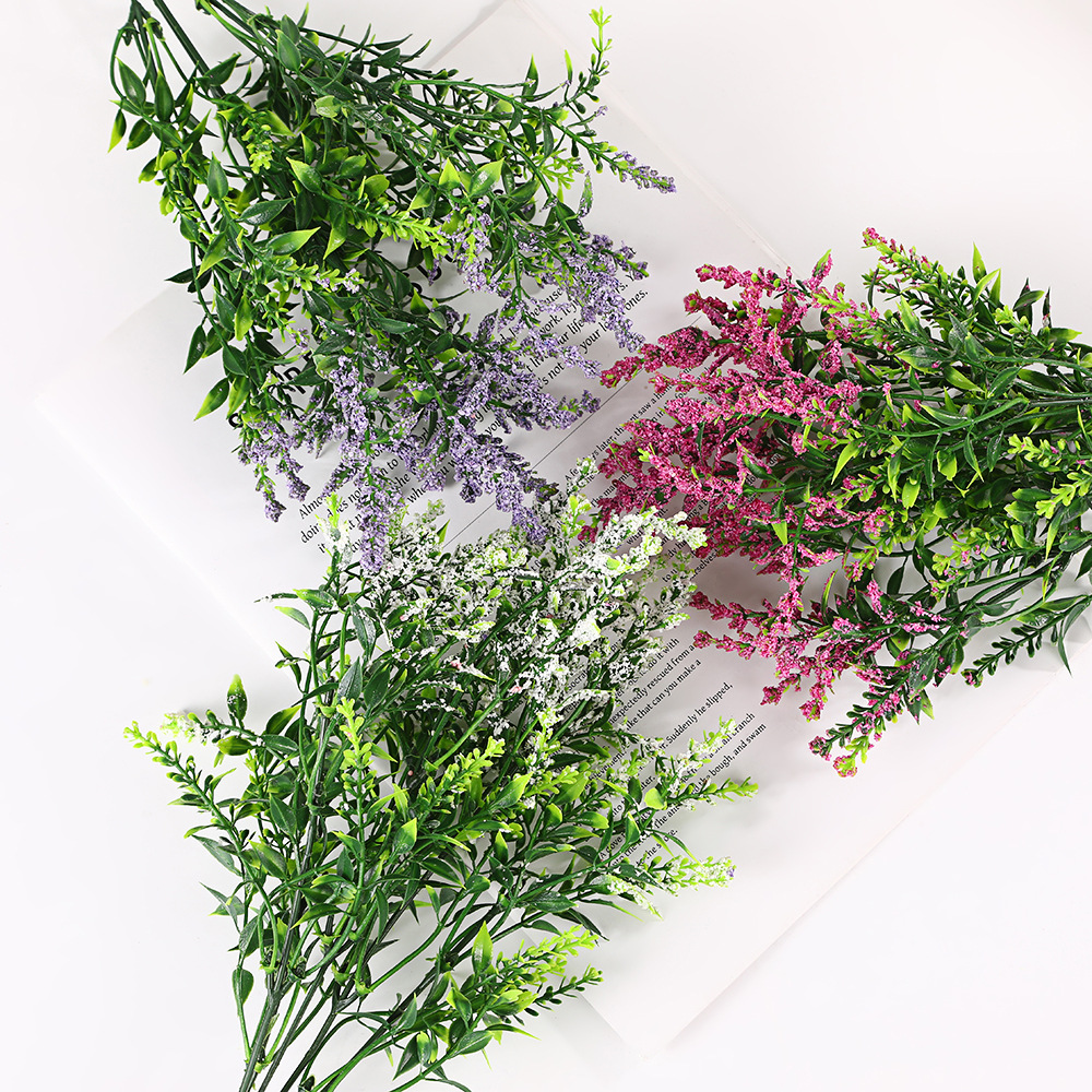 仿真花DIY发饰配件/假花/5朵塑膠花/仿真花/假花批发产品图