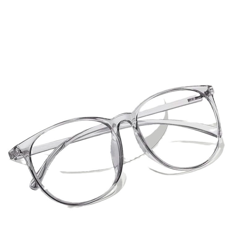 小红书高档防蓝光变色辐射眼镜女超轻大框大脸显瘦平光镜护目镜