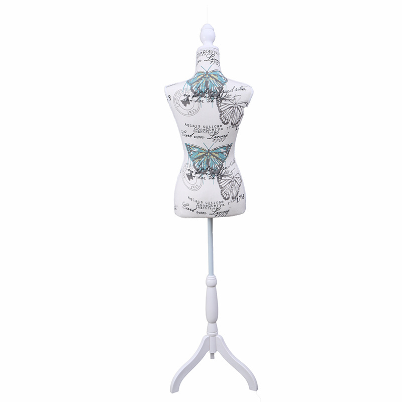 塑身泡沫半身女包布模特帆布花色可插针剪裁服装展示道具一件代发白底实物图