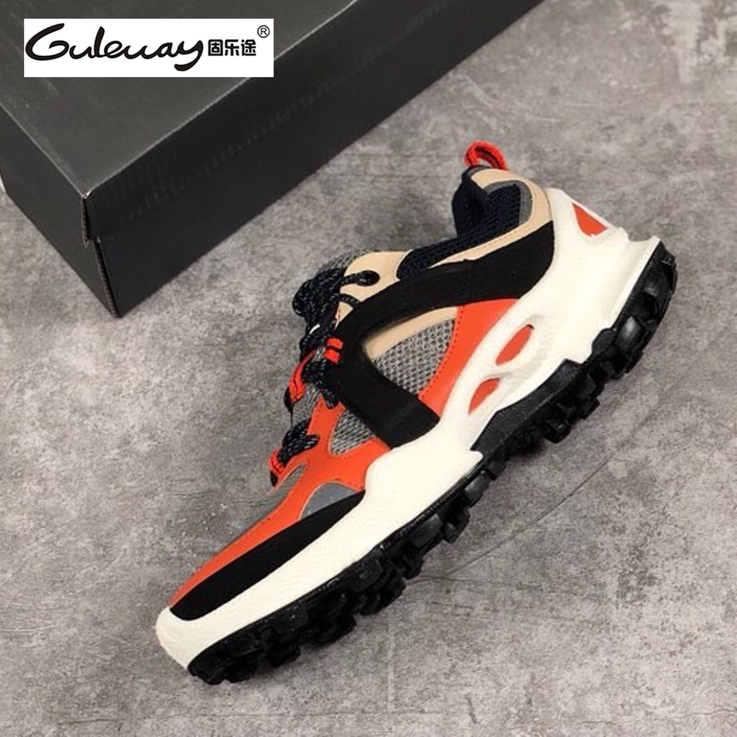 男式健步C系列鞋子踪迹803104男士运动休闲鞋网面复古老爹鞋减震