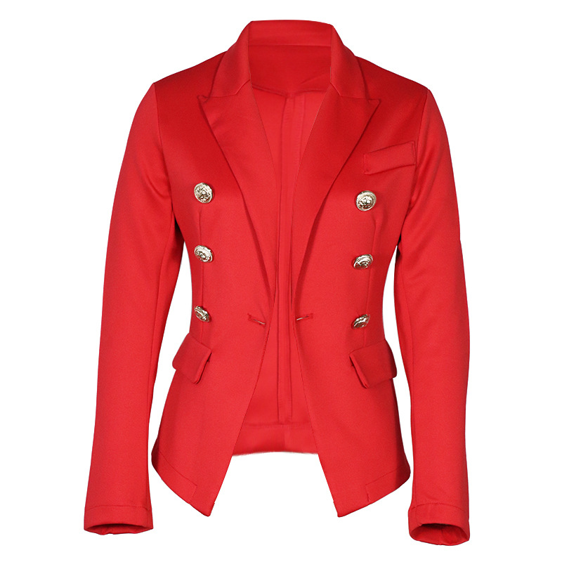 FC996 in stock for 2025, a slim solid color fashionable casual suit short jacket for women from Amazon, Europe and America Application Scenario
