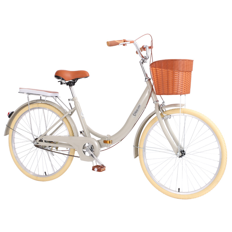 Adult folding bicycles for boys and girls, 24-inch and 26-inch non-inflatable lightweight commuter bikes Item Picture