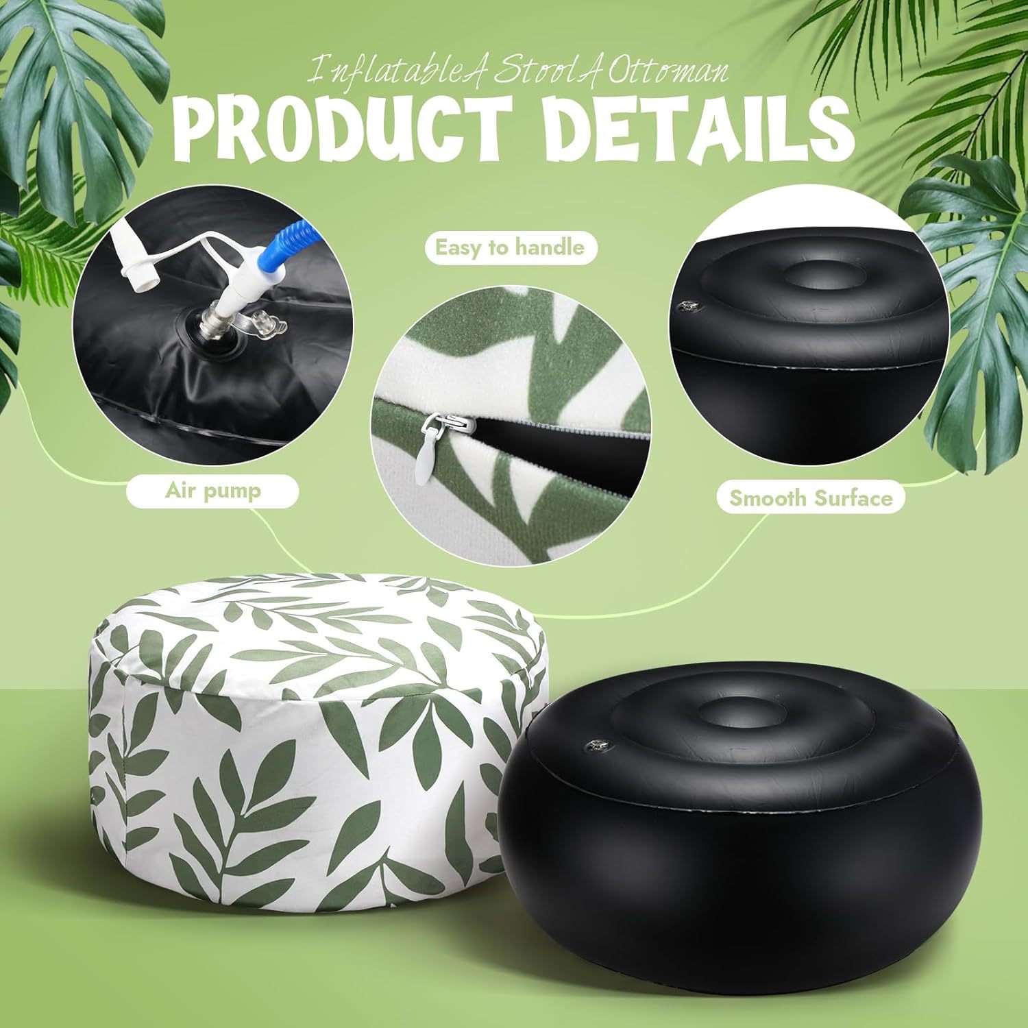 Factory-customized PVC inflatable inner liner round stool, outdoor party thickened, wear-resistant, portable with fabric cover inflatable round stool Application Scenario