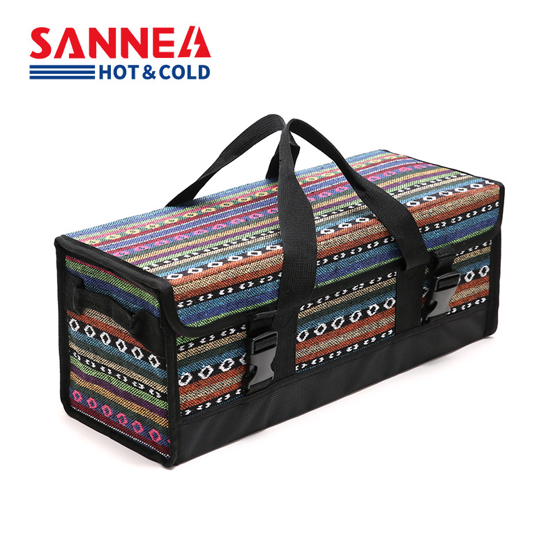Saneng Outdoor insulated bags, Oxford cloth jacquard picnic bags, fresh-keeping insulated lunch box bags, meal delivery bento bags in stock Item Picture