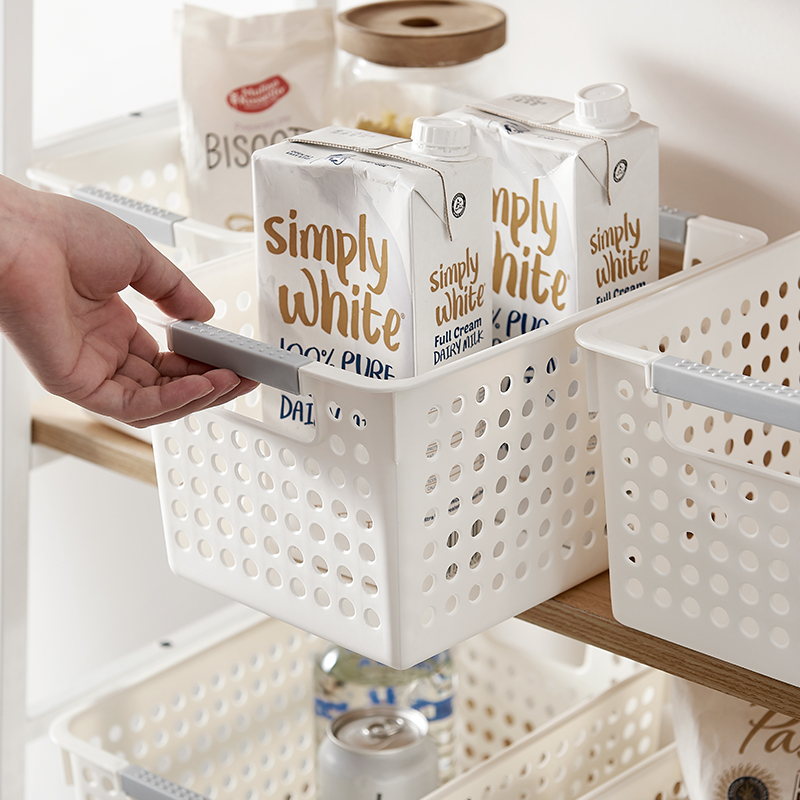 Plastic storage baskets, desktop snacks, file storage boxes, sundries storage frames, storage baskets, narrow-mouthed rectangular storage baskets details Picture