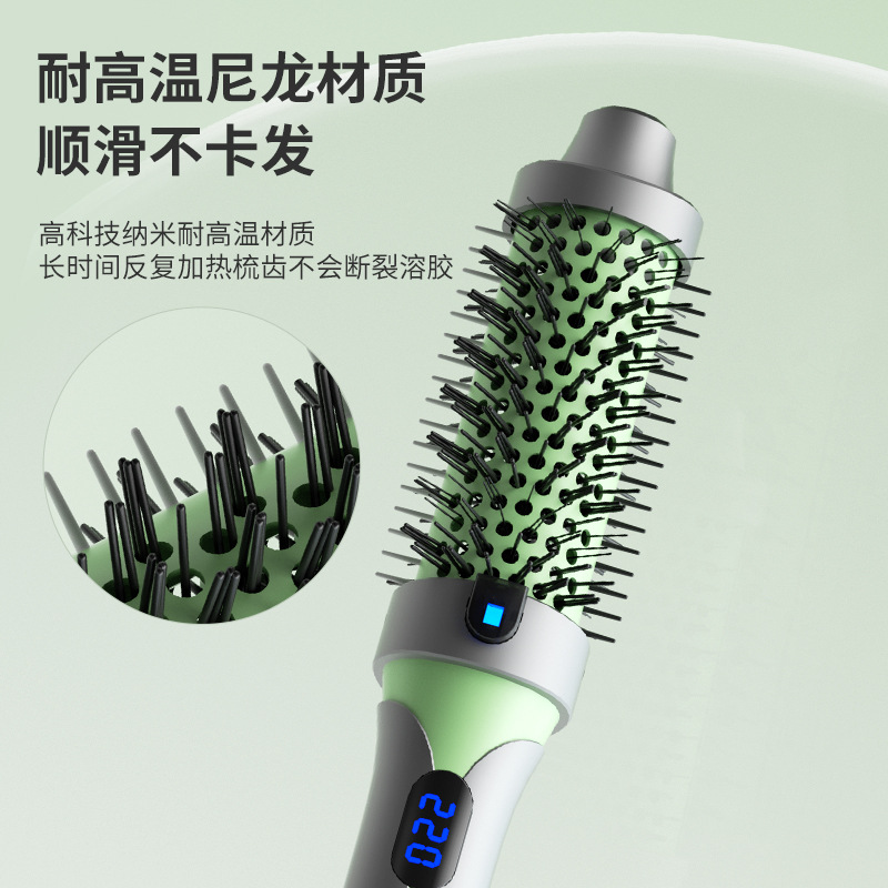 Customized manual heating curling irons, straightening combs that do not damage hair, portable straightening plates, dual-purpose curling and straightening combs, fluffy combs for cross-border trade, P52 details Picture