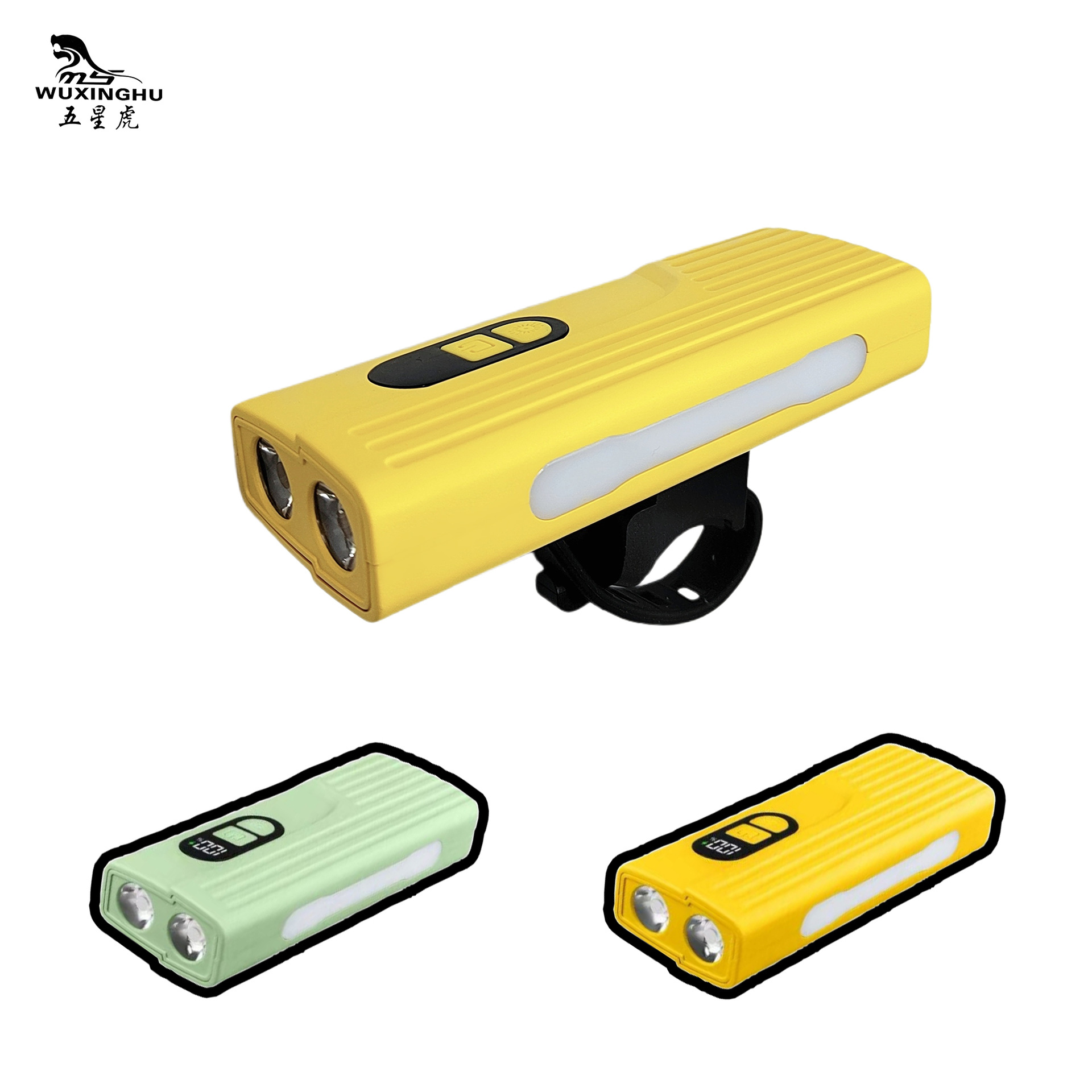 New multi-functional bicycle light, side light, color light, work light, magnetic strip, digital display, power bank, lighting lamp, flashlight Item Picture