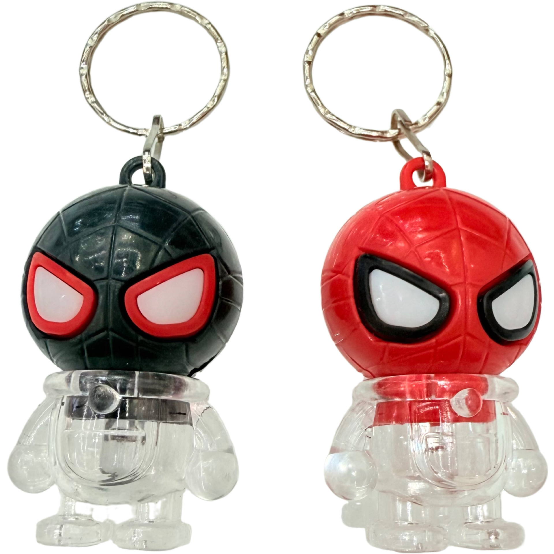 Spider-man flash Keychain Toy Set, Colorful Glowing gifts, street stall display, one-yuan store details Picture